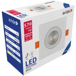 Avide LED Panel Recessed 38° Square 7W CW 6400K