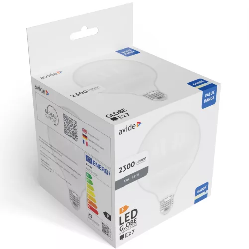 Avide Value LED G120 SMD Globe Opal E27 23W CW 6400K