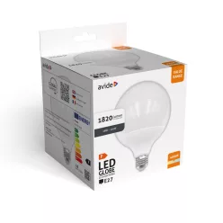  Avide Value LED G120 SMD Globe Opal E27 18W Neutral White 4000K