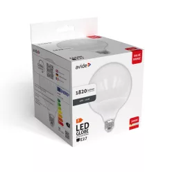 Avide Value LED G120 SMD Globe Opal E27 18W WW 3000K