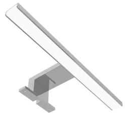   Avide LED Mirror Light Square Chrome Alu 300mm NW 4000K 5W IP44