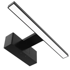   Avide LED Mirror Light with Junction Box, Square, Black, 300mm, 4000K, IP44