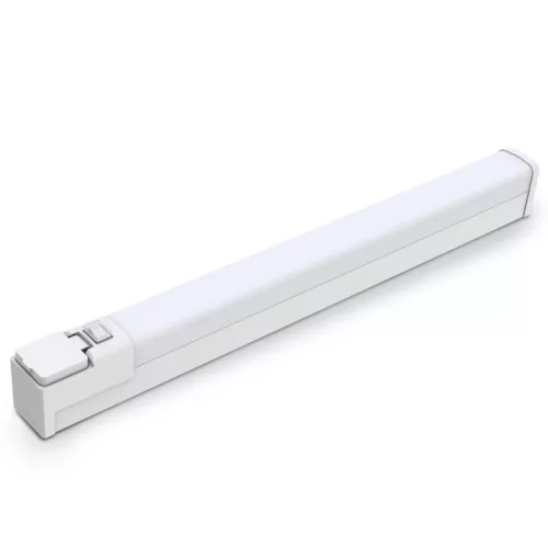 Avide LED Mirror Light with Power Outlet, Rectangular, White Aluminium 665mm NW 4000K 15W IP44