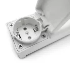 Avide LED Mirror Light with Power Outlet, Rectangular, White Aluminium 665mm NW 4000K 15W IP44