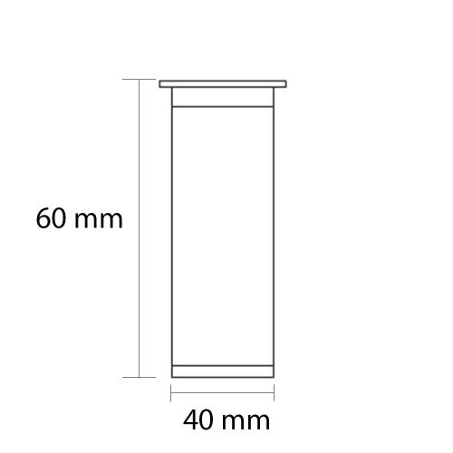 Uni bútorláb 60 mm fekete