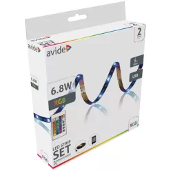   Avide LED Strip Blister 5V SMD5050 30LED RGB IP65 2m + IR 24 remote