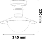Avide Outdoor Ceiling Light Imperial 1xE27 IP44 Antique White