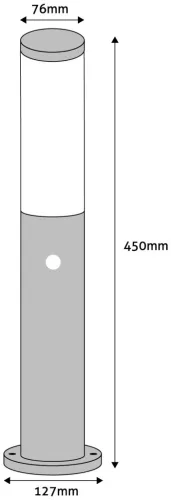 Avide kültéri álló lámpa Boca 1xE27 PIR 450mm IP44 Fekete