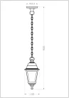 Avide Outdoor Pendant Light Blake 1xE27 825mm Black IP44