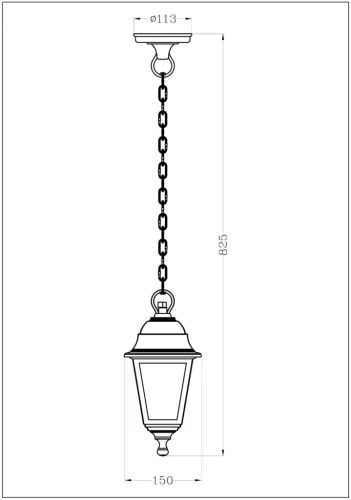 Avide Outdoor Pendant Light Blake 1xE27 825mm Black IP44