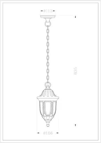 Avide Outdoor Pendant Lamp Mateo 1xE27 Black IP44