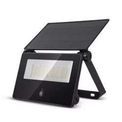   Avide Solar Floodlight 4000K, 2 Replaceable Batteries, Compact Solar Panel, 1300lm, PIR Sensor, with Remote Control