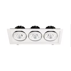   Avide LED Downlight Sein Square 3x30W IP20 8400lm 20° NW 4000K
