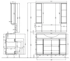 Bianca Plus 105 dulap superior, culoare nuc aida