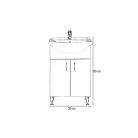 Bianca Plus 55 alsó szekrény mosdóval