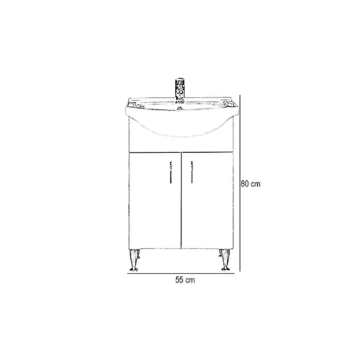 Bianca Plus 55 Unterschrank mit Waschbecken