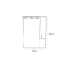 Bianca Plus 75 felsőszekrény, magasfényű fehér színben, jobbos nyitásirány