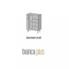 Bianca Plus 60 niedriger Schrank mit 1 Tür, 4 Schubladen, in Aida Nussbaum, links