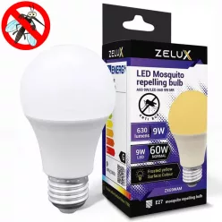   Zelux E27 9W insect-repellent LED bulb – UV-free, mosquito-repellent light, 630 lumens