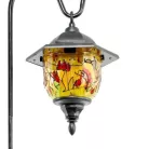 Tiffany LED Solarleuchte mit Solarpanel, steckbare Garten-Dekobeleuchtung