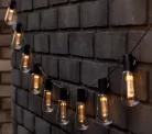 Retró Edison körte izzó forma LED Szolár Napelemes Dekor Lampion 10db 4,7m DS010