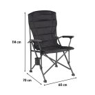 Leziter XL karfás horgász szék pohártartóval fekete