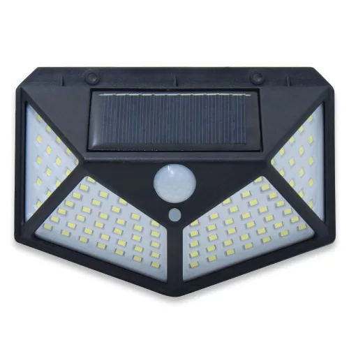 100 LED solar wall light with motion sensor, 4 LED panels