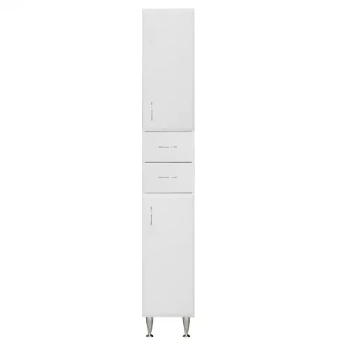 Bianca Plus 30 Hochschrank mit 2 Türen, 2 Schubladen, hochglänzend weiß, rechts