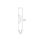 Bianca Plus 30 magas szekrény 2 ajtóval, nyitott, magasfényű fehér színben, univerzális