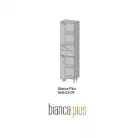 Bianca Plus 45 dulap înalt cu 2 uși, 2 sertare, finisaj nuc aida, dreapta