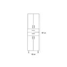 Bianca Plus 60 magas szekrény 4 ajtóval, 2 fiókkal, sonoma tölgy színben