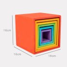 Szivárvány dobozos Montessori fajáték