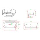 Noa szabadon álló fürdőkád fekete