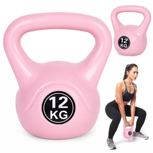Kettlebell 12 kg rózsaszín