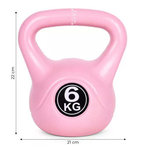 Kettlebell 6 kg rózsaszín