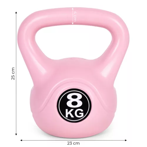 Kettlebell 8 kg rózsaszín