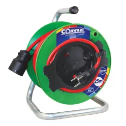   Commel Cable Reel - PVC 230 mm, single-phase, 3x1.5 16 A 230 V ~ 3500W, 25 m, for garden tools