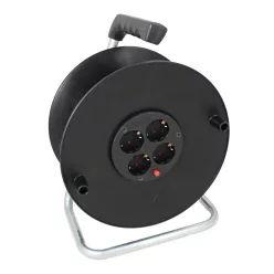   Commel Empty Cable Reel - PVC 280 mm, Single-Phase, 16 A 230 V~ 3500 W, IP20