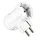 Commel 2-way T power splitter, white, 16A, 3500W