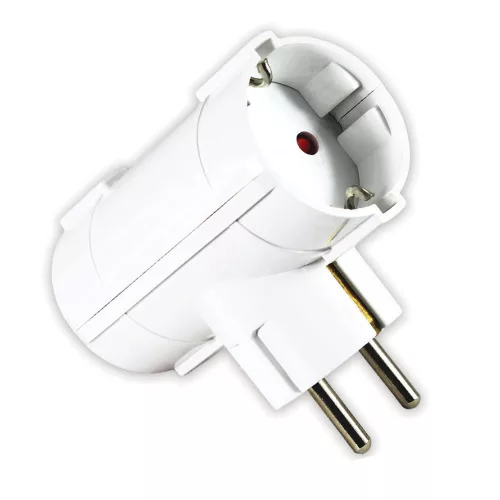Commel 2-way T power splitter, white, 16A, 3500W