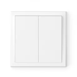 Commel Adria double two-way switch, white 106+6 recessed