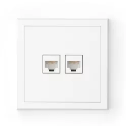 Commel Adria RJ45 socket outlet, CAT6, recessed, white