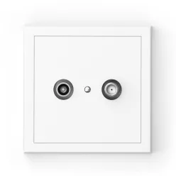 Commel Adria TV+SAT recessed socket outlet white