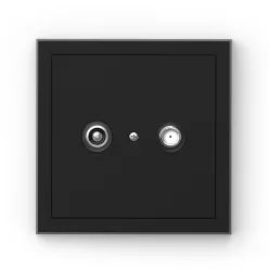 Commel Adria recessed TV+SAT socket black