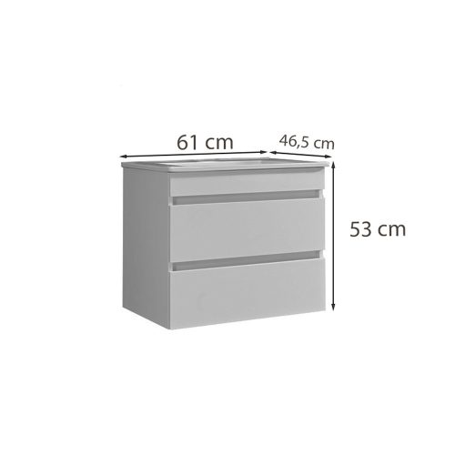 Cube 60 alsó szekrény mosdóval