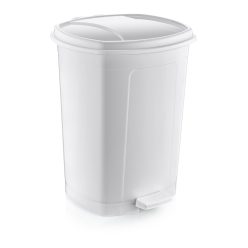Kunststoff-Pedaleimer, weiß 50L