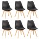 Silla étkezőszék 6 db fekete színben