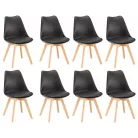 Silla étkezőszék 8 db fekete színben