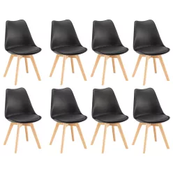 Silla étkezőszék 8 db fekete színben