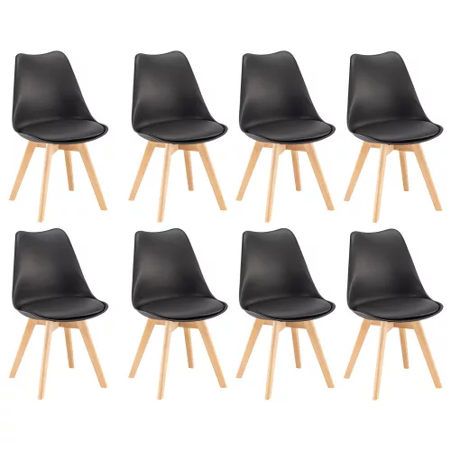 Silla étkezőszék 8 db fekete színben